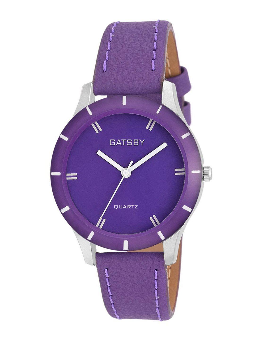 gatsby women purple analogue watch gtl019