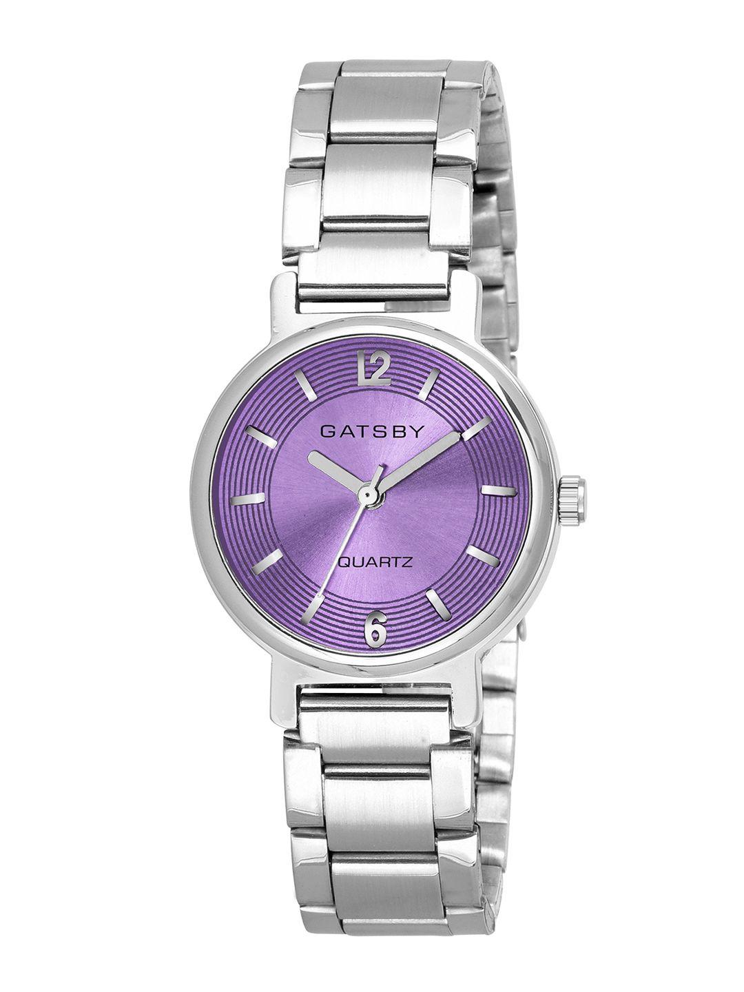 gatsby women purple analogue watch gtl135