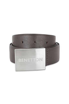 gatto leather men's casual single side belt - brown