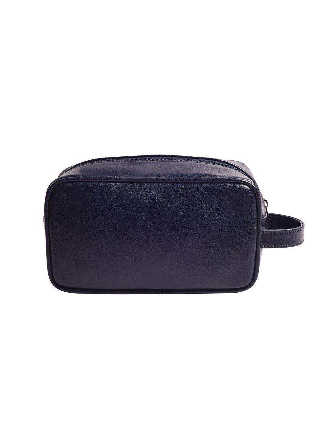 gauge machine navy blue multipurpose pouch with front zipper