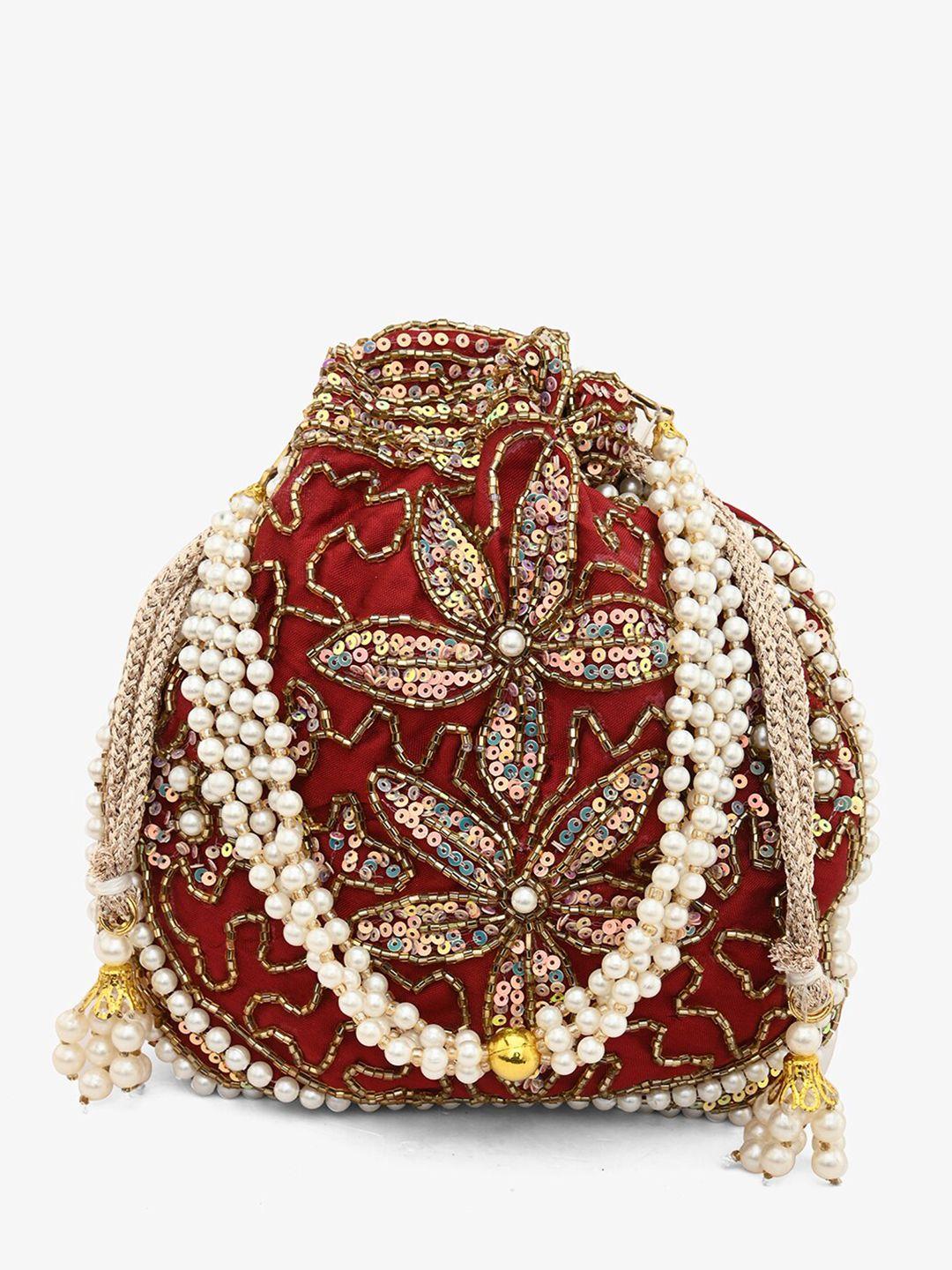 gaura pakhi embroidered embellished potli clutch