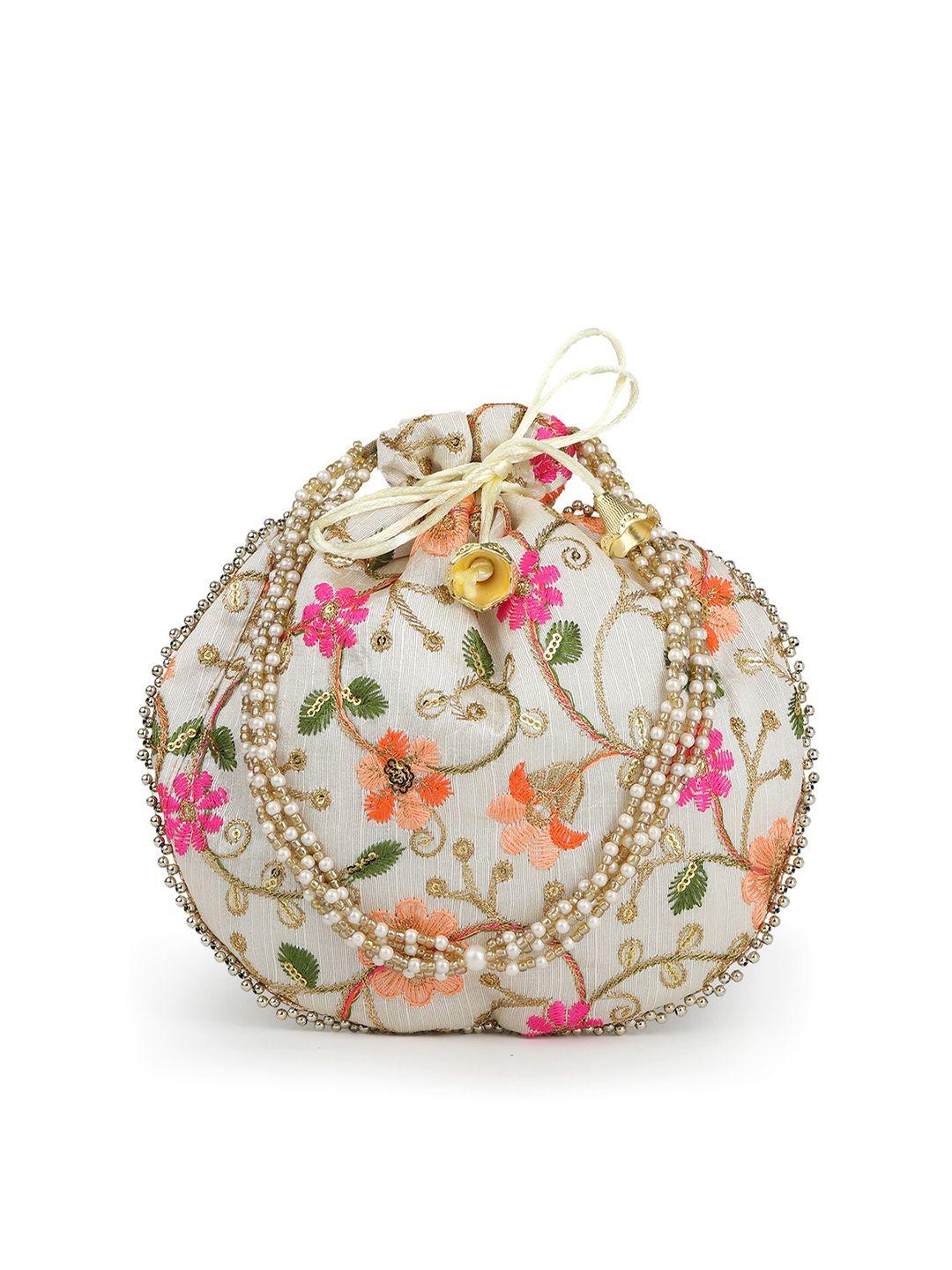 gaura pakhi embroidered potli clutch