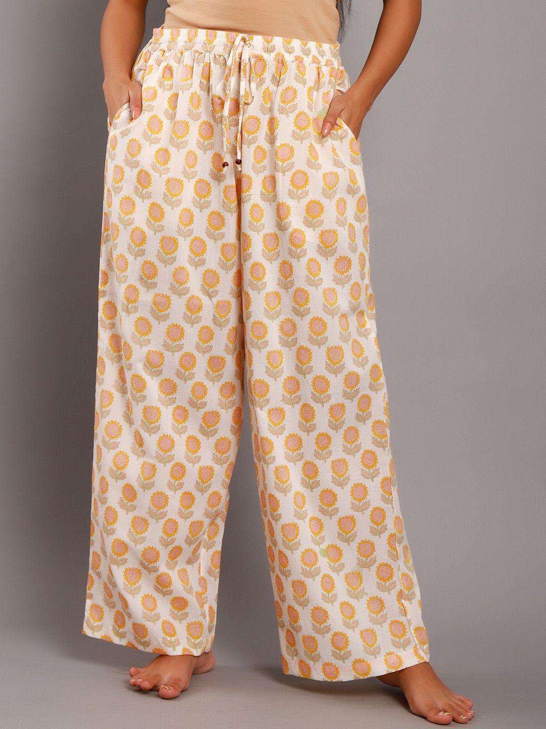 gauranche floral printed lounge pants