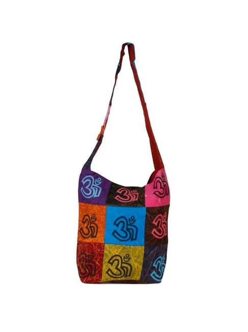 gaurapakhi multicolor printed small sling handbag