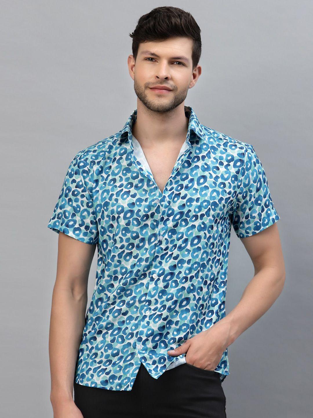 gavin paris abstract printed smart slim fit casual shirt