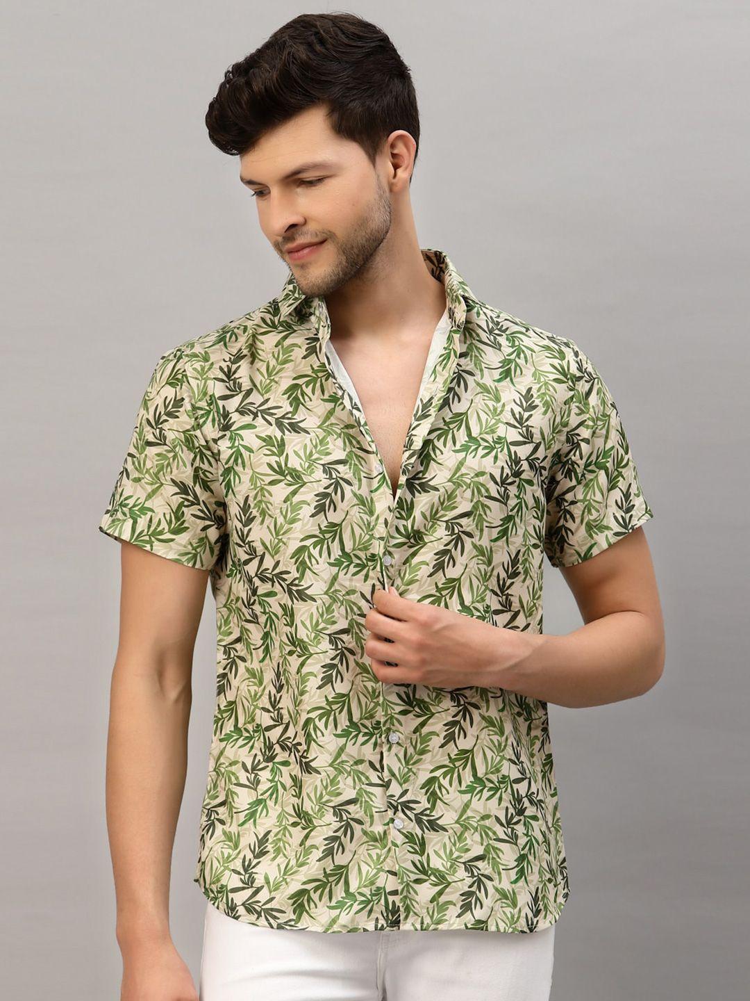 gavin paris floral printed smart slim fit casual shirt