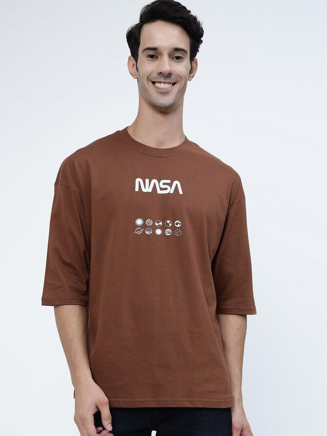 gavin paris graphic nasa printed drop shoulder sleeves oversized cotton t-shirt