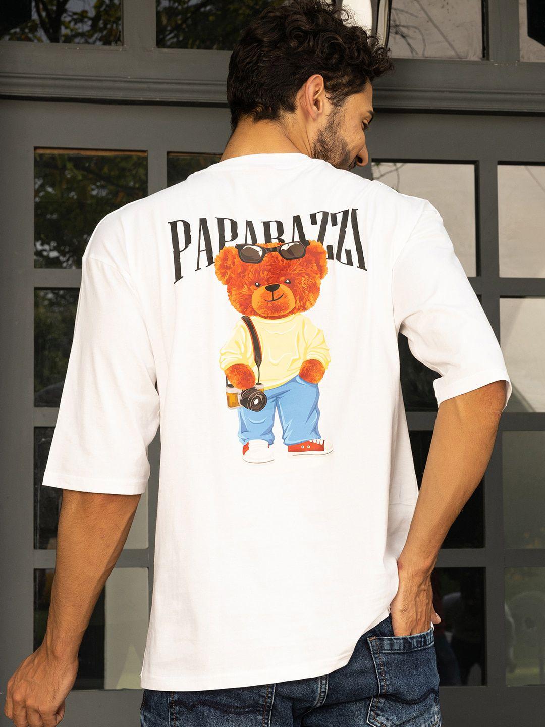 gavin paris graphic printed drop-shoulder sleeves oversized cotton t-shirt