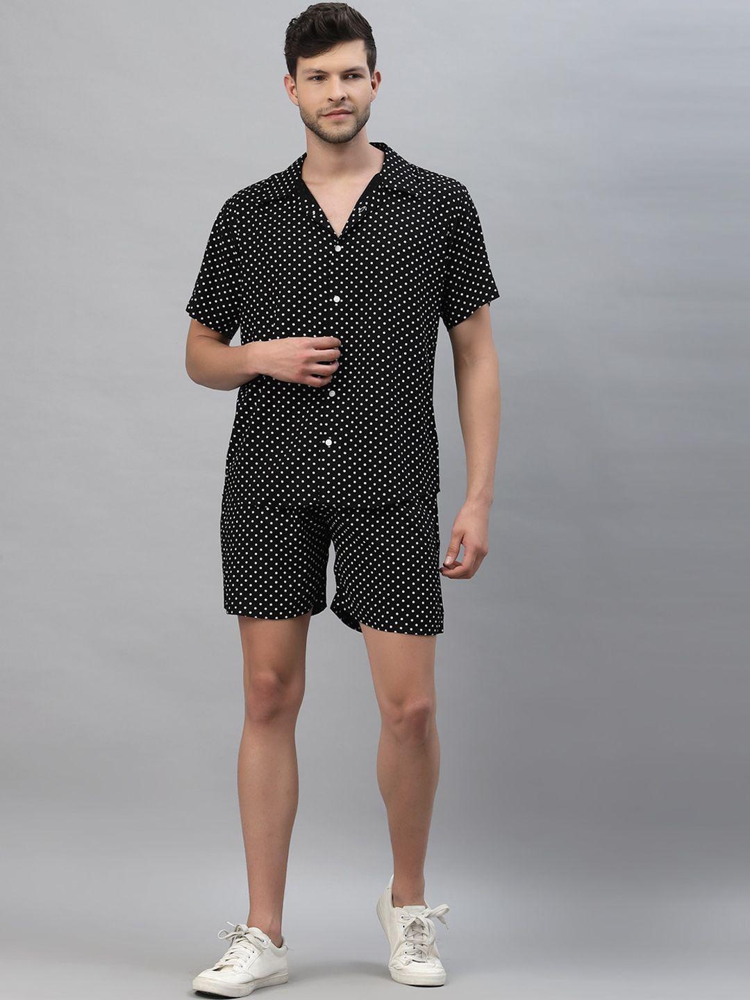gavin paris printed shirt with shorts co-ords