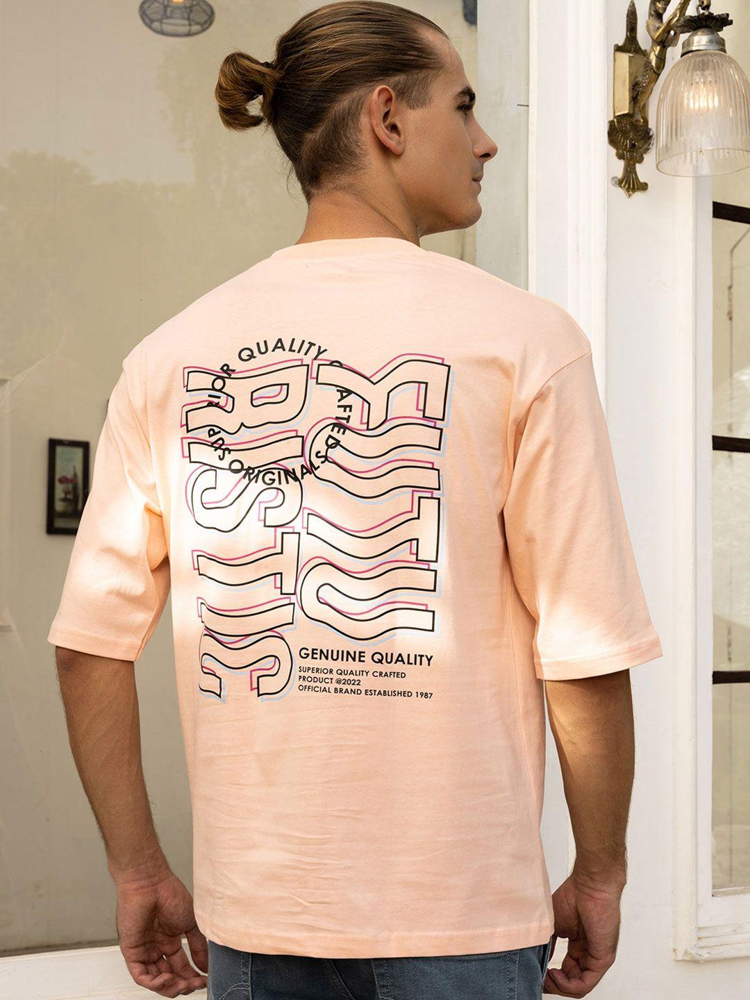 gavin paris typography printed cotton oversized t-shirt