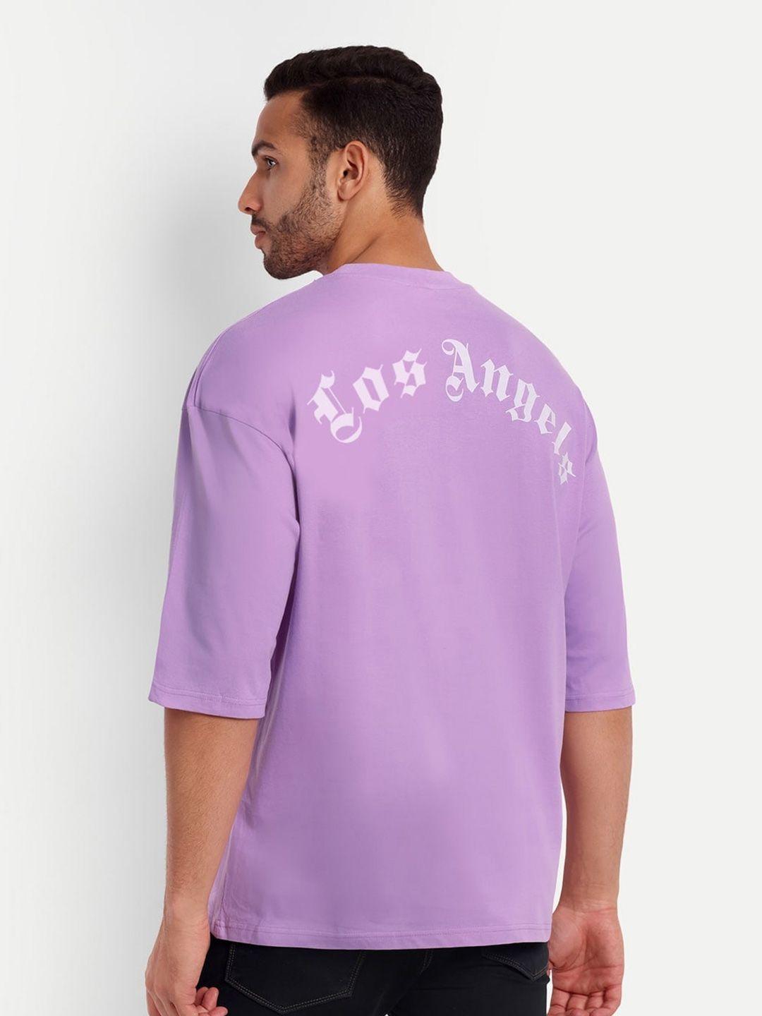 gavin paris typography printed drop-shoulder oversize cotton t-shirt