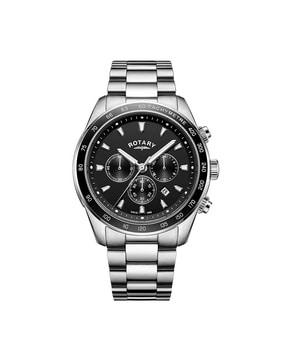 gb05109/04 chronograph watch with metal strap