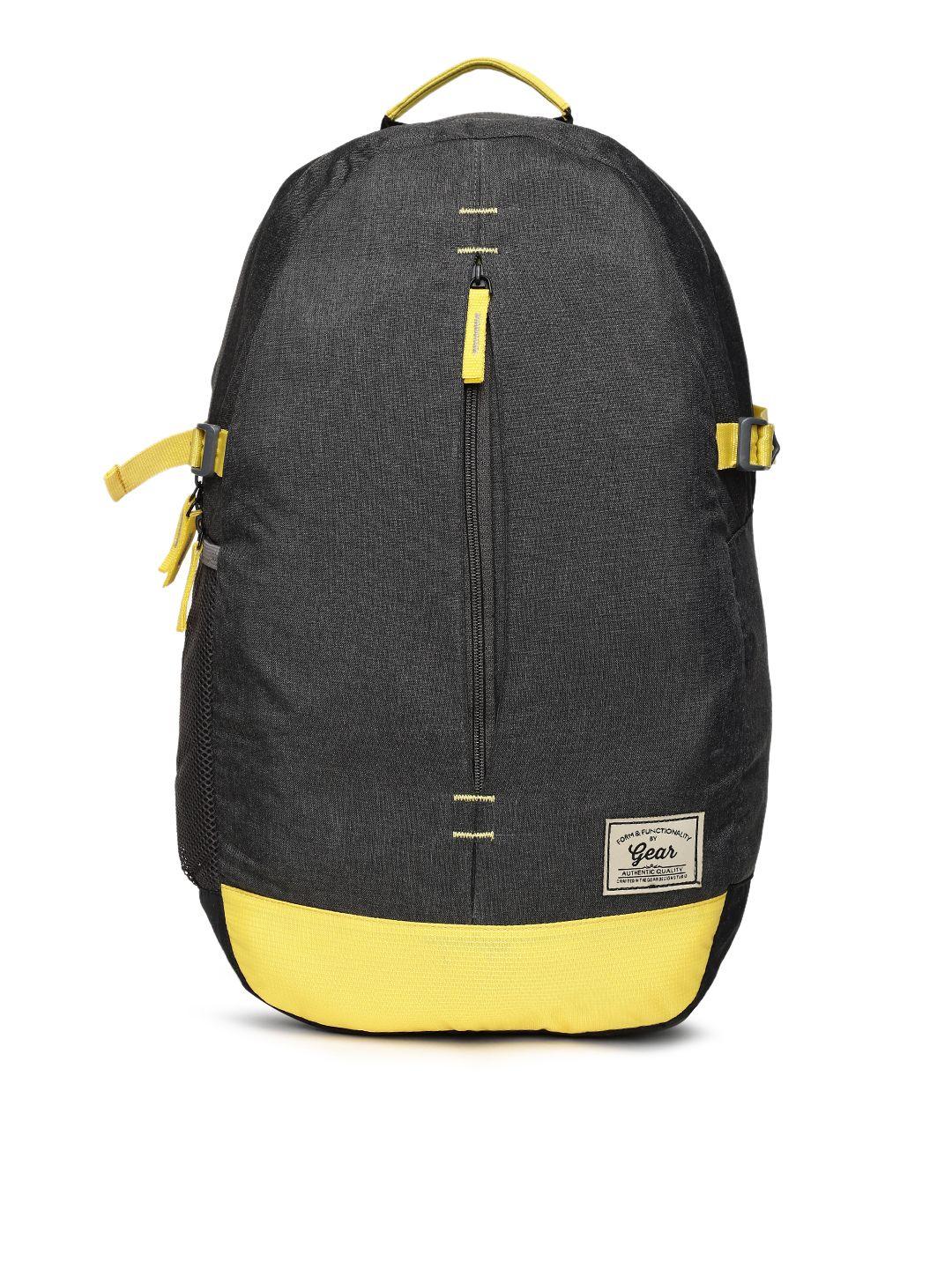 gear unisex charcoal grey solid backpack