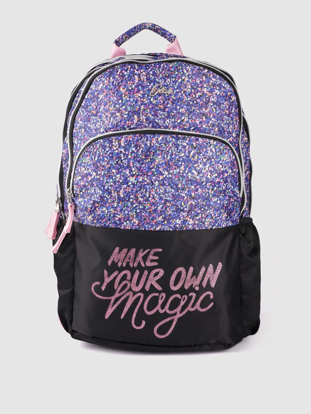 gear kids typography & geometric print backpack 35 l