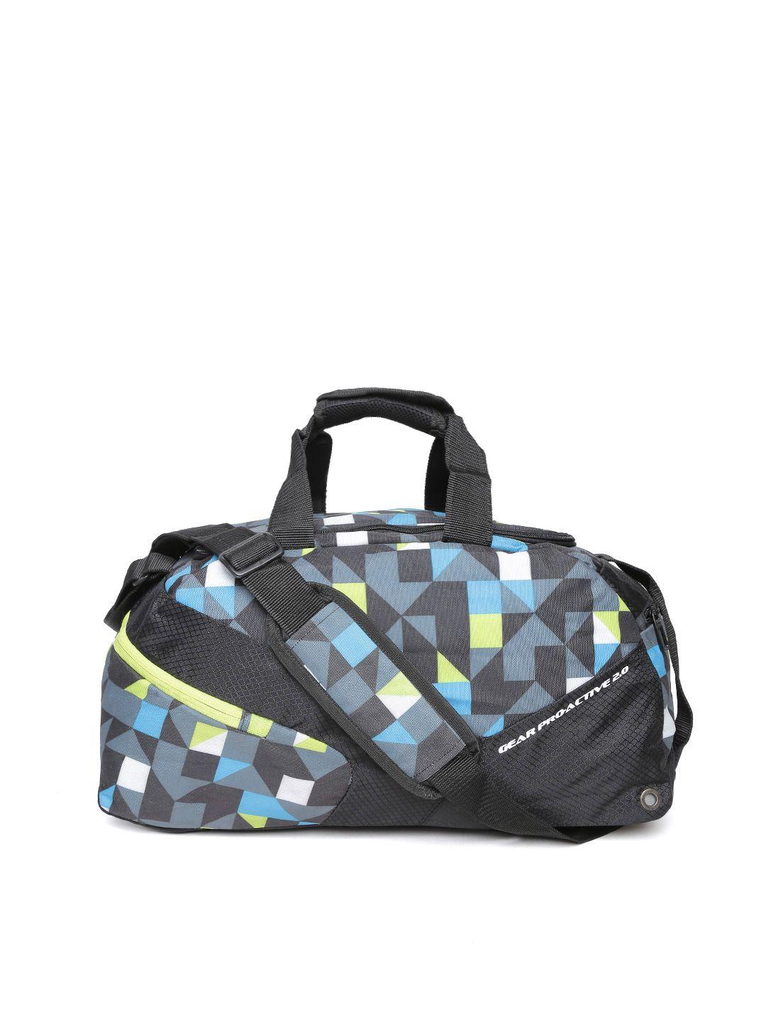 gear unisex black printed pro-activ duffle bag