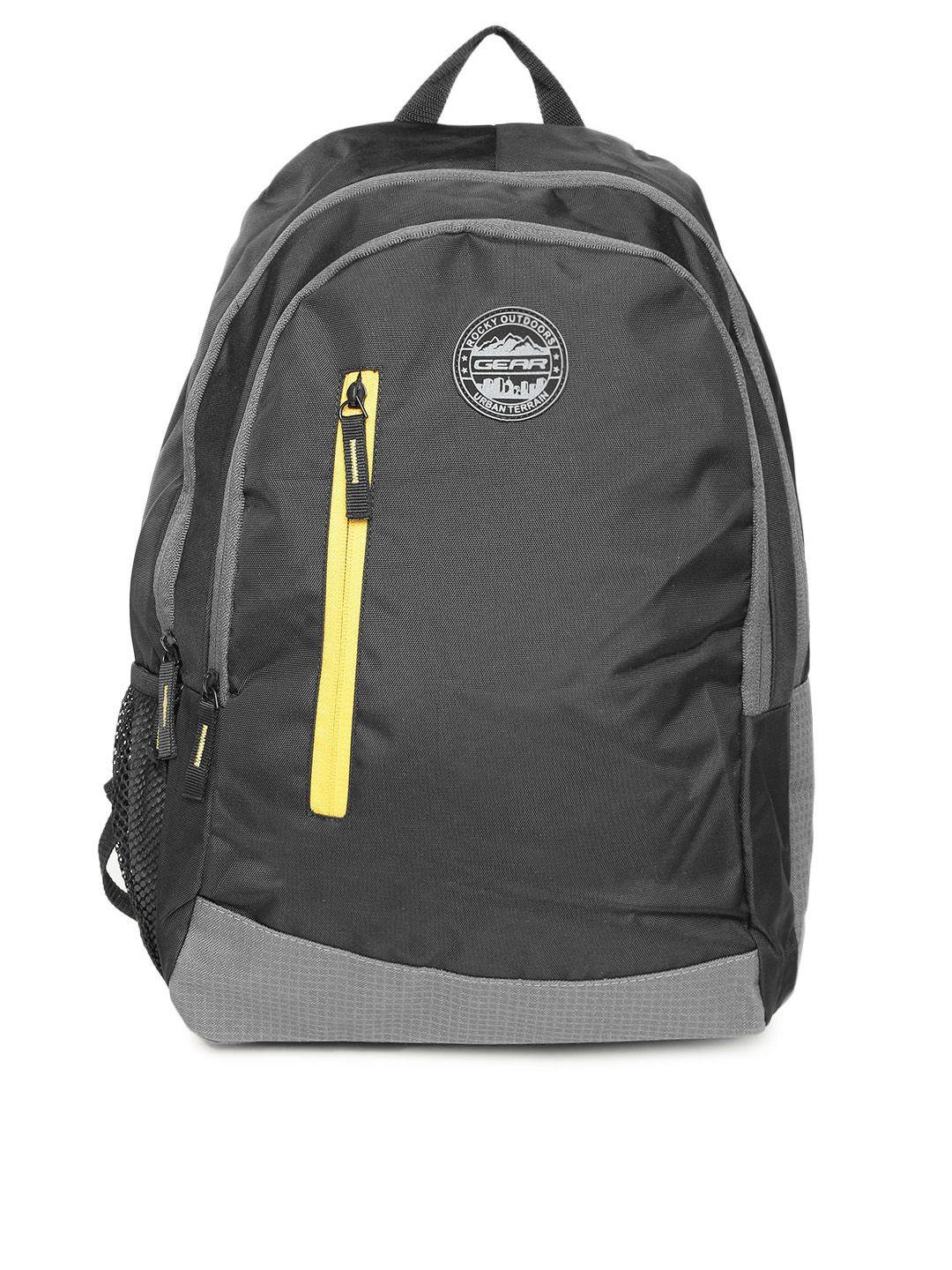 gear unisex black solid backpack