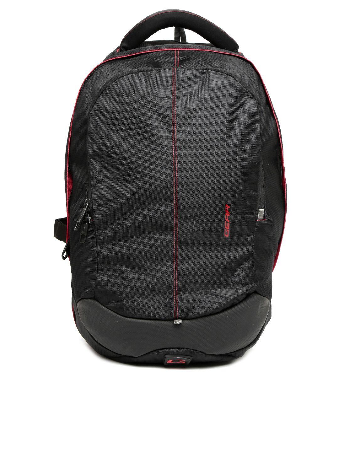 gear unisex black solid backpack