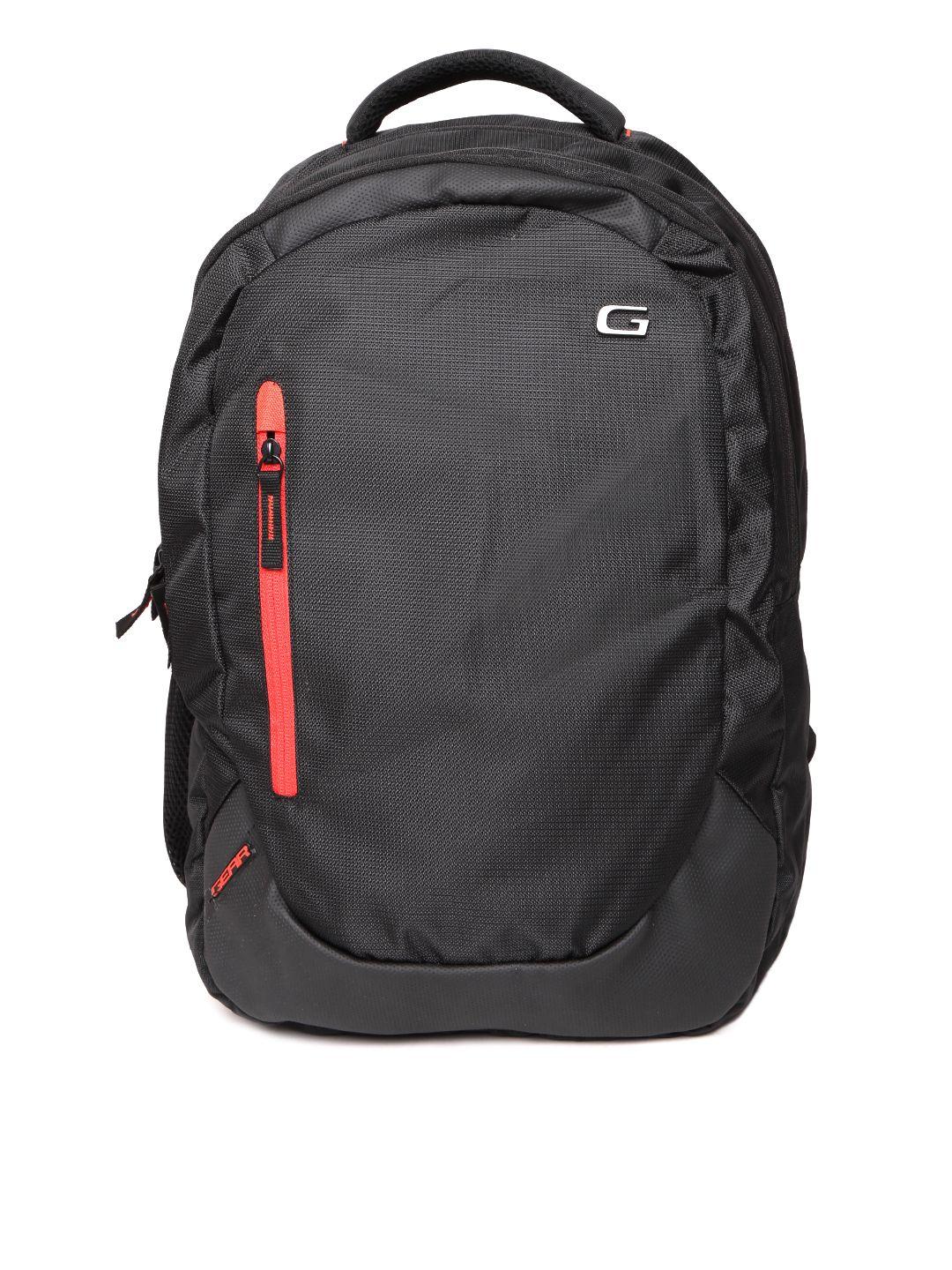 gear unisex black solid laptop backpack