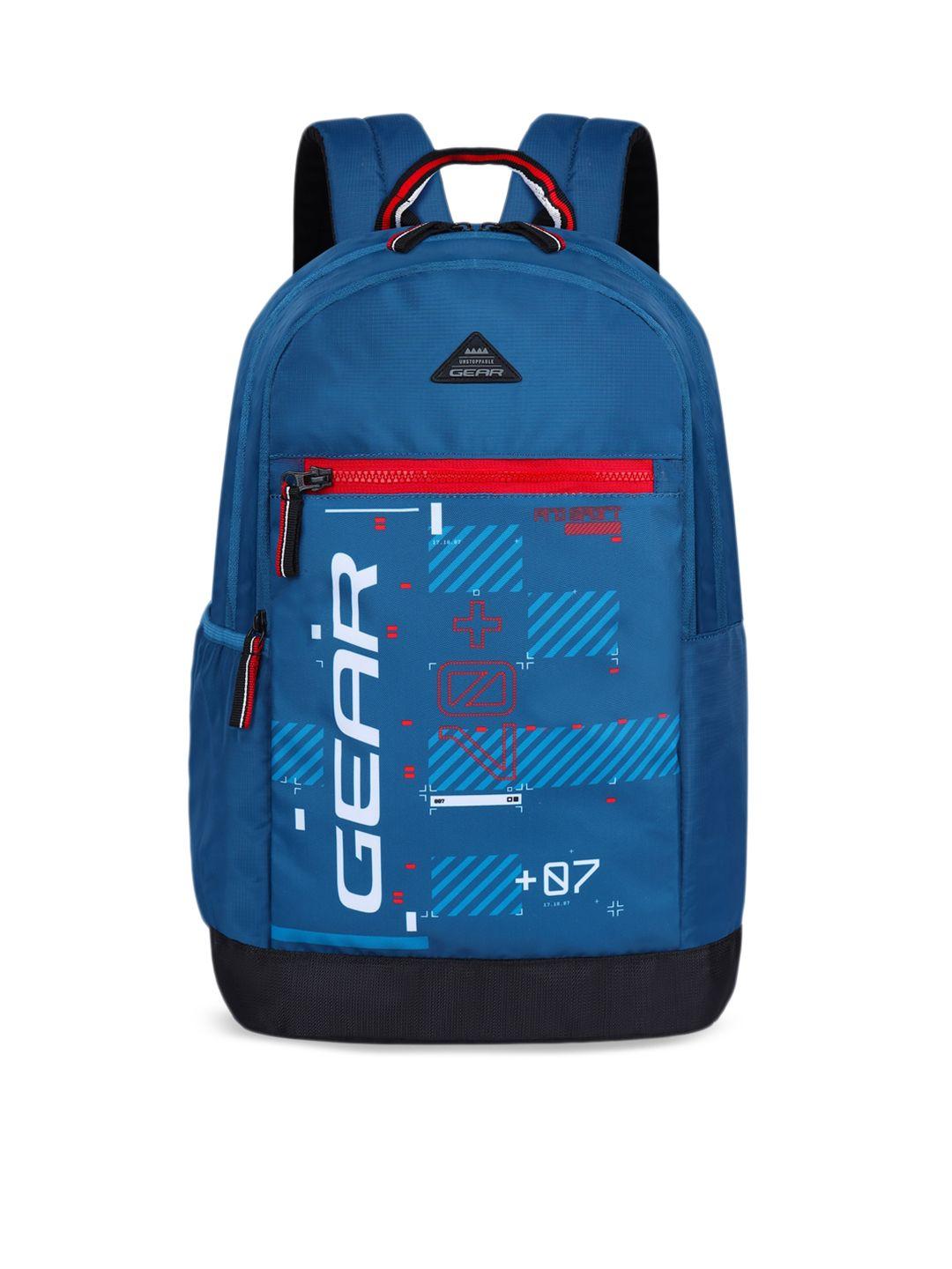 gear unisex blue & white brand logo backpack