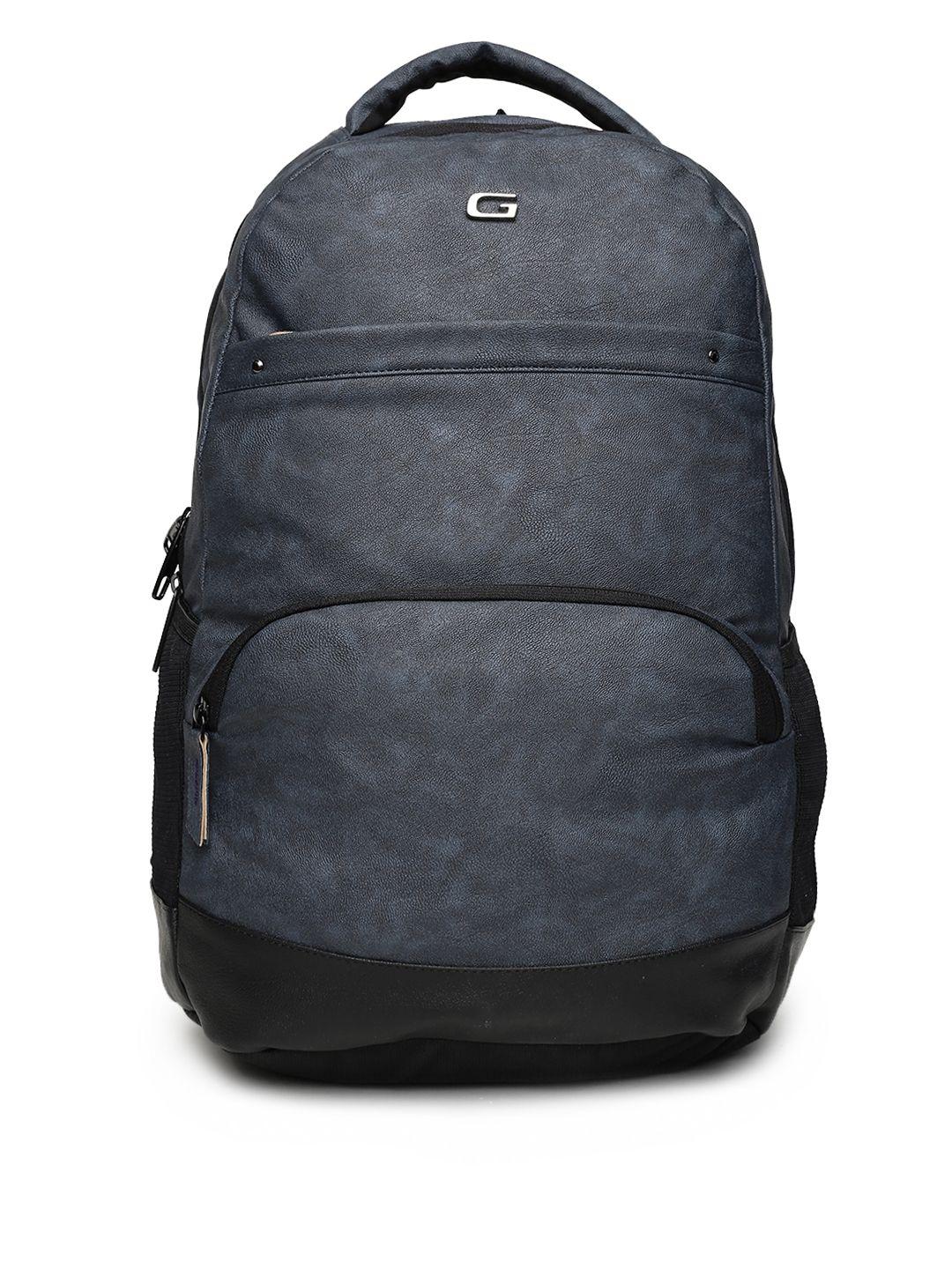 gear unisex blue vintage 2 faux leather solid laptop backpack