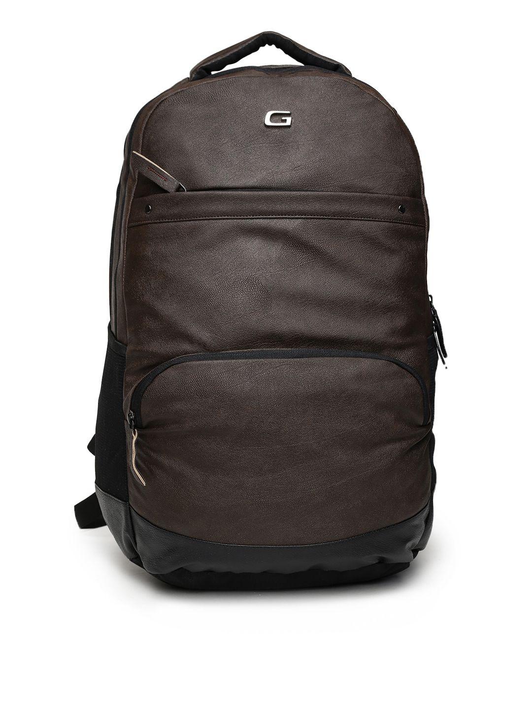 gear unisex brown solid backpack
