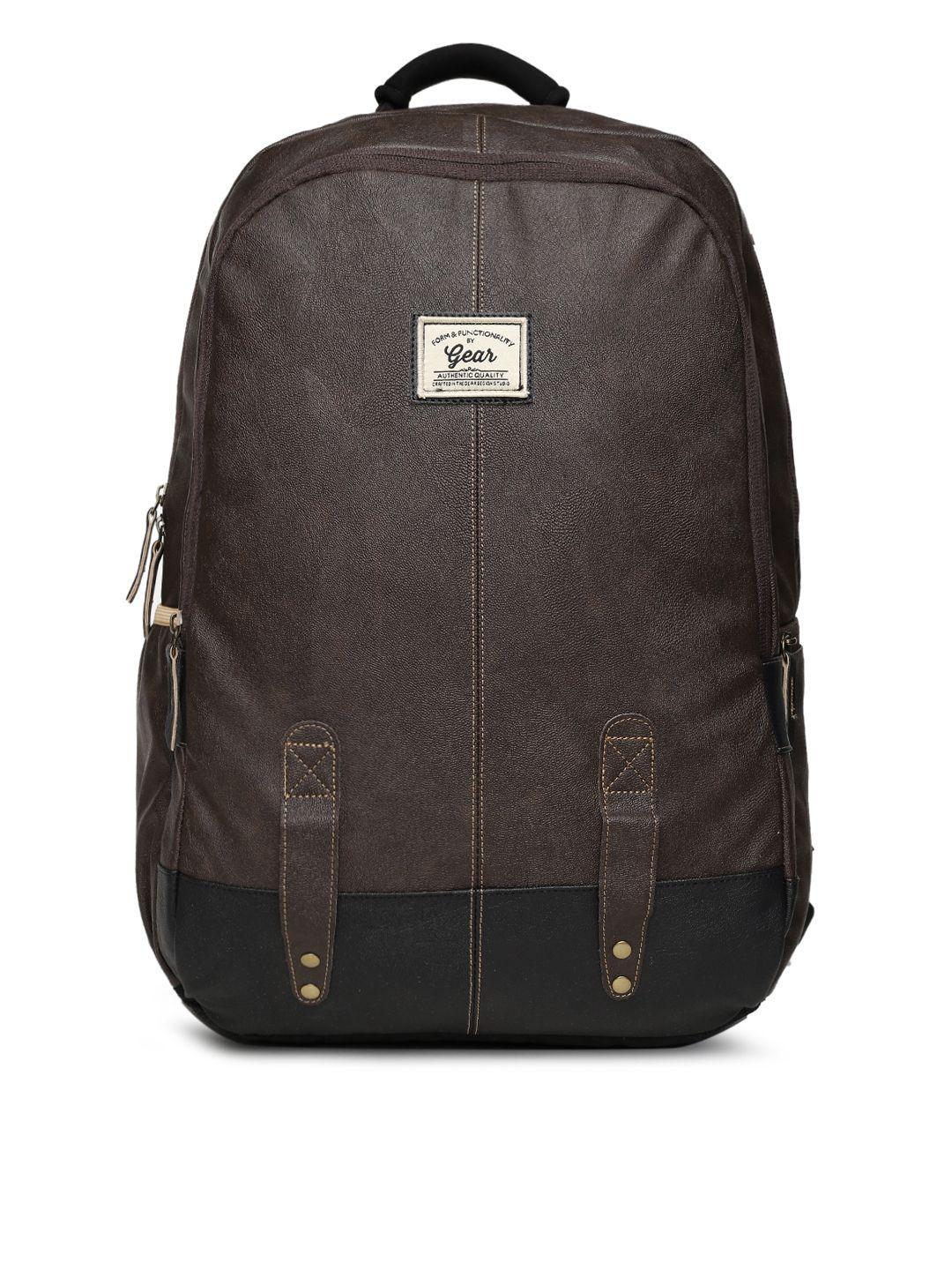 gear unisex brown solid backpack