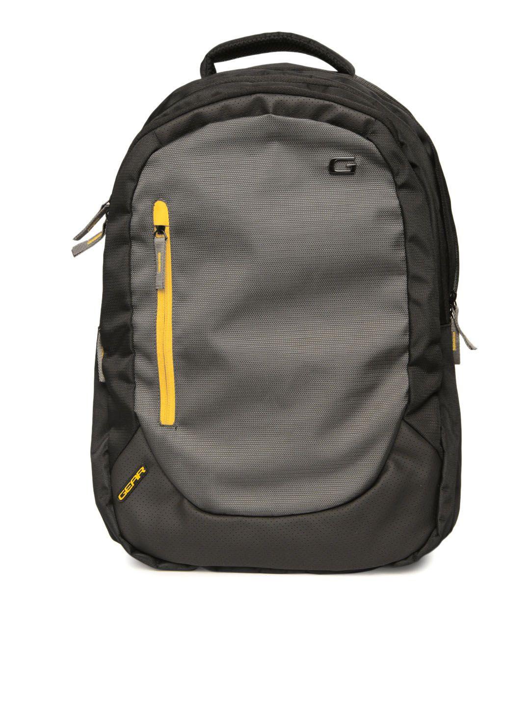 gear unisex grey & black eco 1 laptop backpack