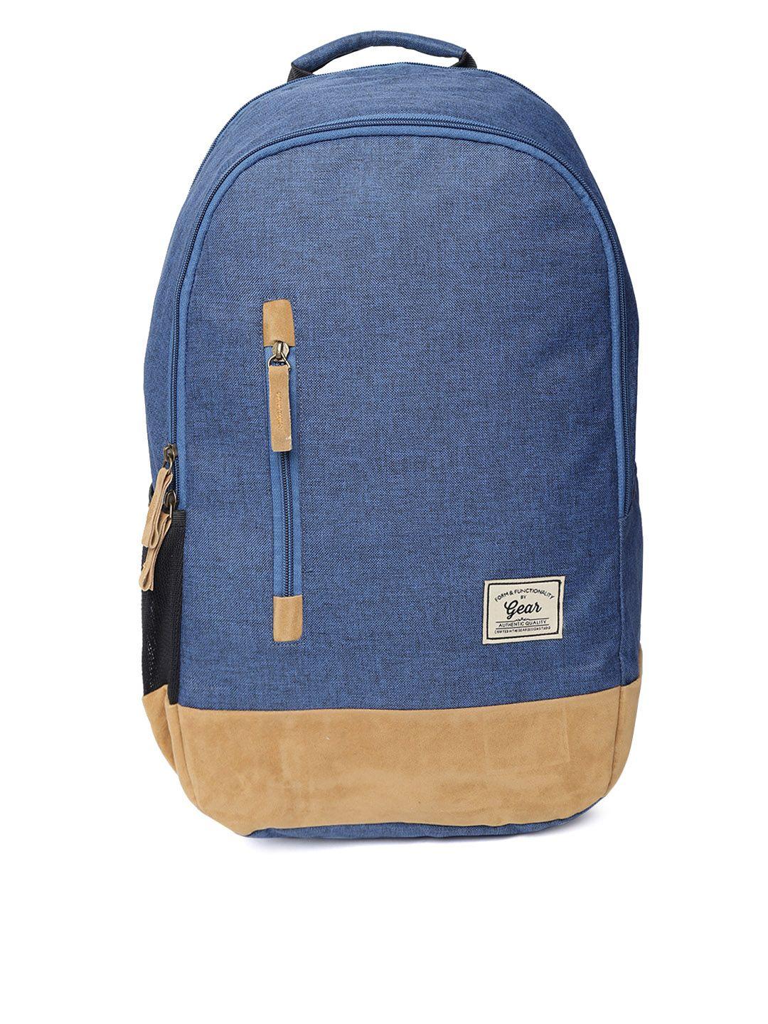 gear unisex navy blue solid backpack