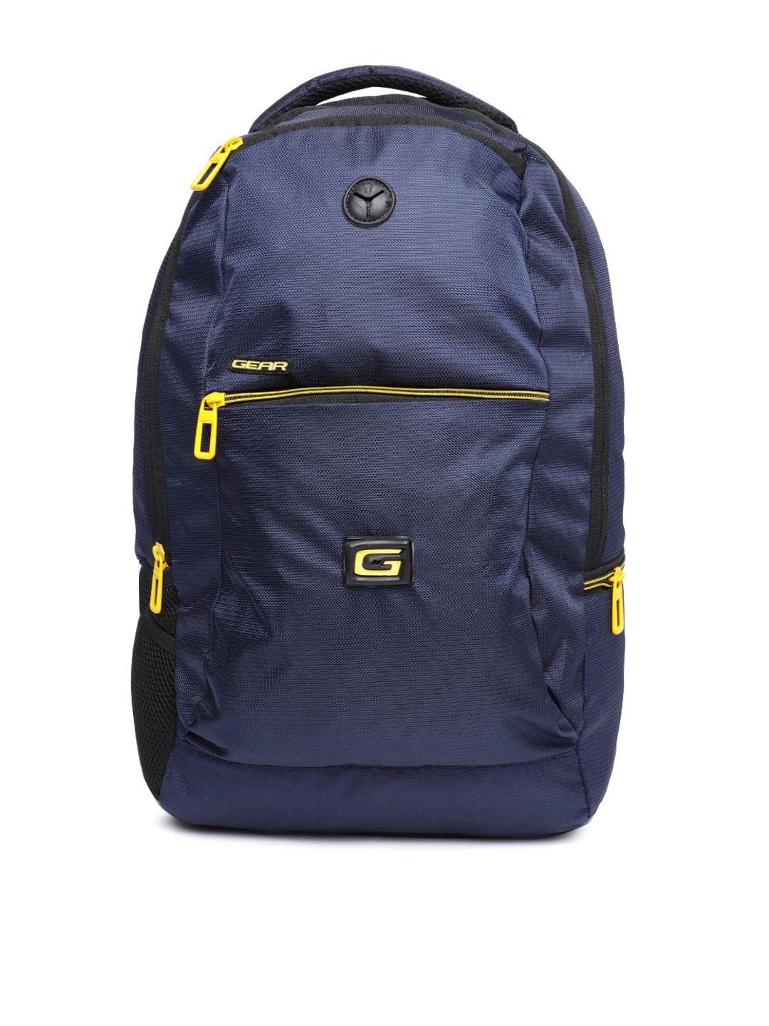 gear unisex navy blue textured backpack