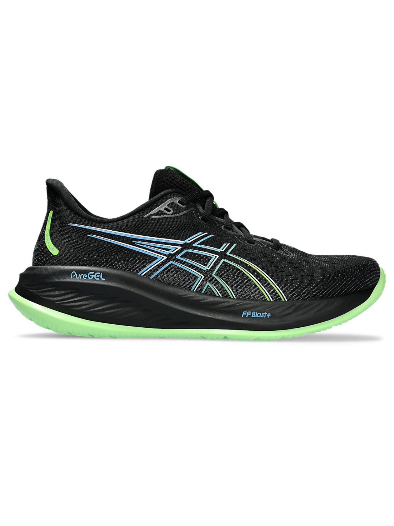 gel-cumulus 26 black & green men running shoes