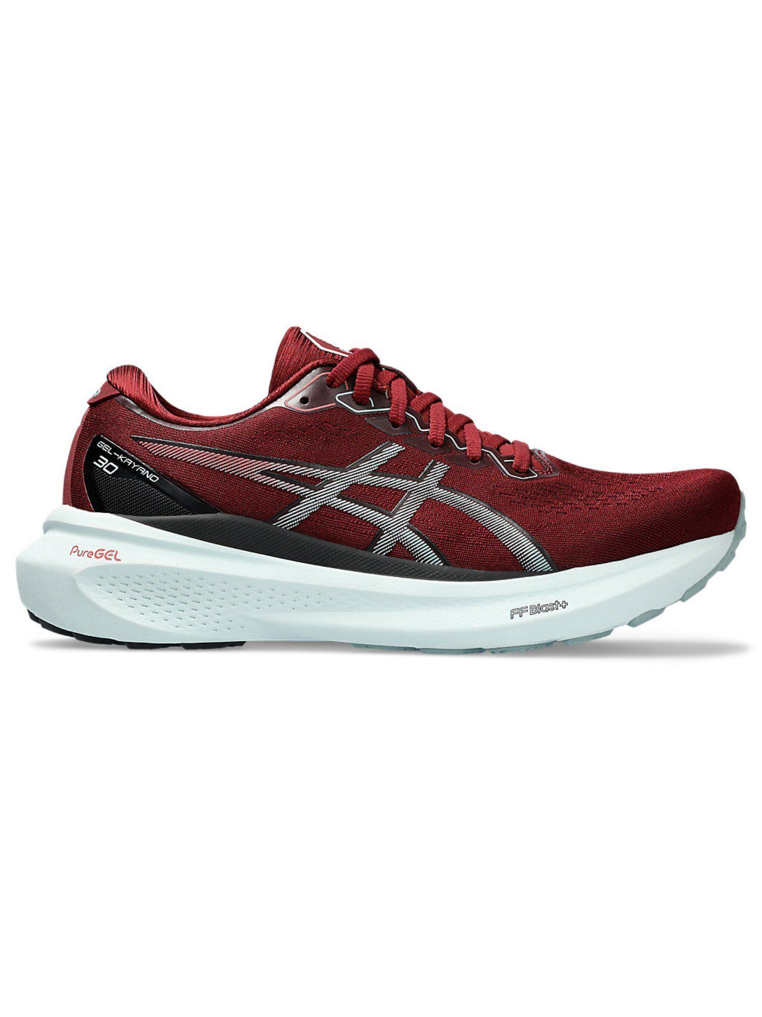 gel-kayano 30 maroon mens running shoes