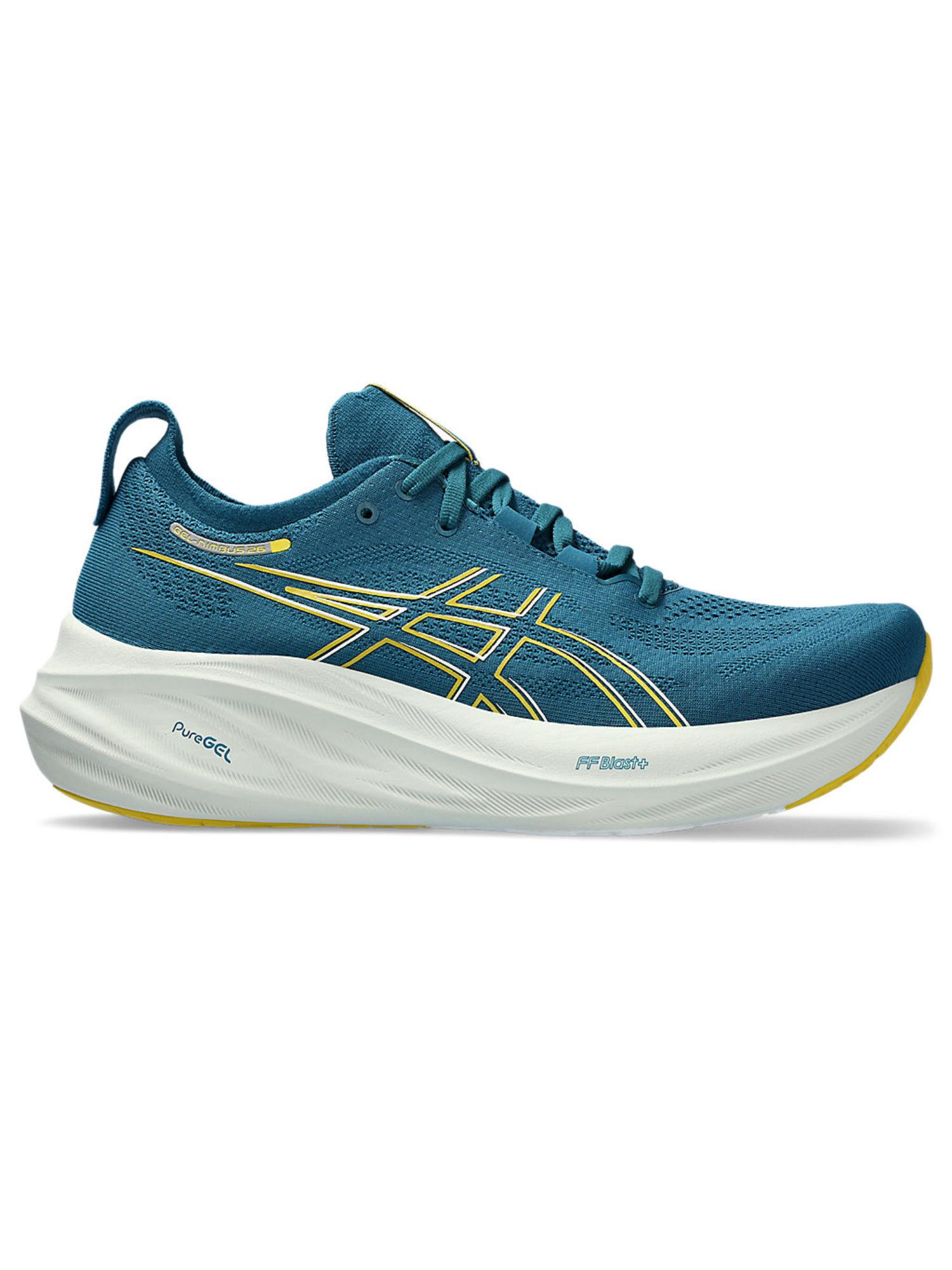 gel-nimbus 26 teal men running shoes