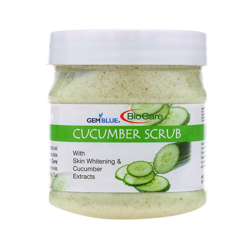 gemblue biocare cucumber face and body scrub