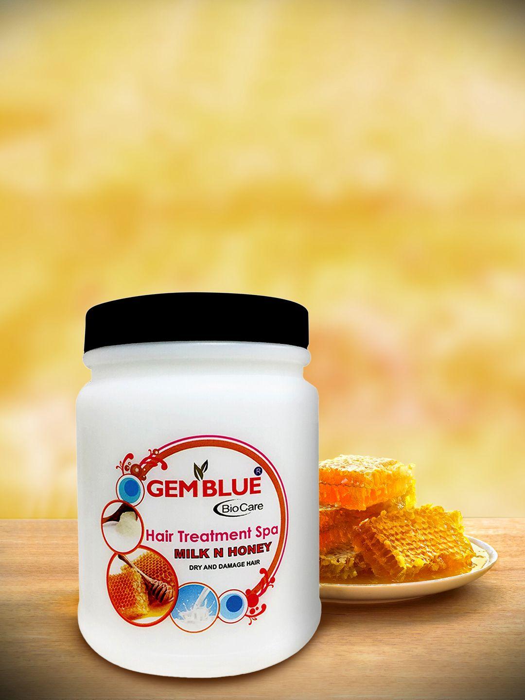 gemblue biocare milk & honey hair treatment spa - 1000 g