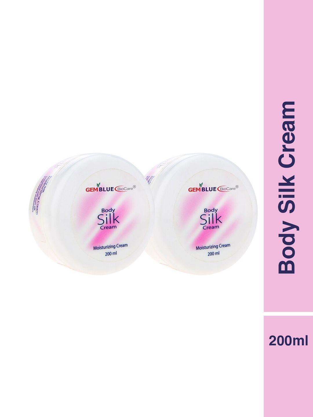 gemblue biocare pack of 2 body silk cream - 200 ml each