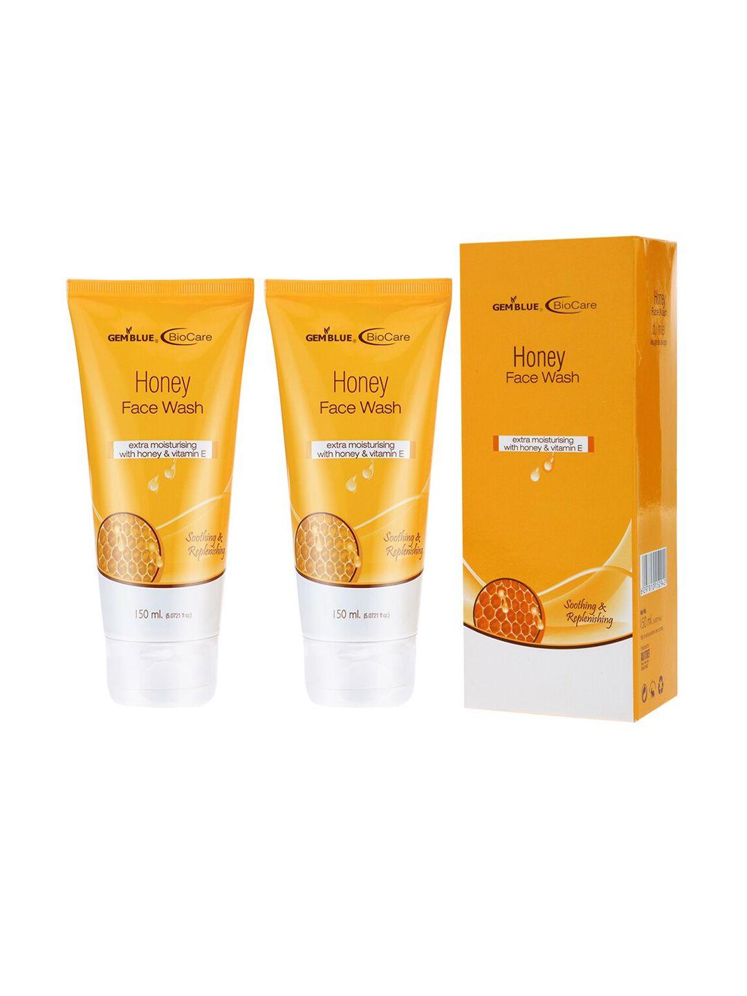 gemblue biocare pack of 2 honey face wash 300ml