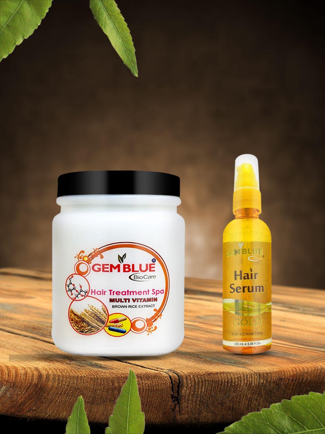 gemblue biocare set of hair spa & serum