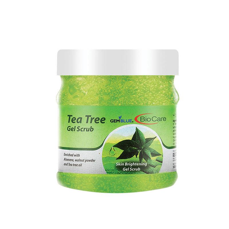 gemblue biocare tea tree gel scrub