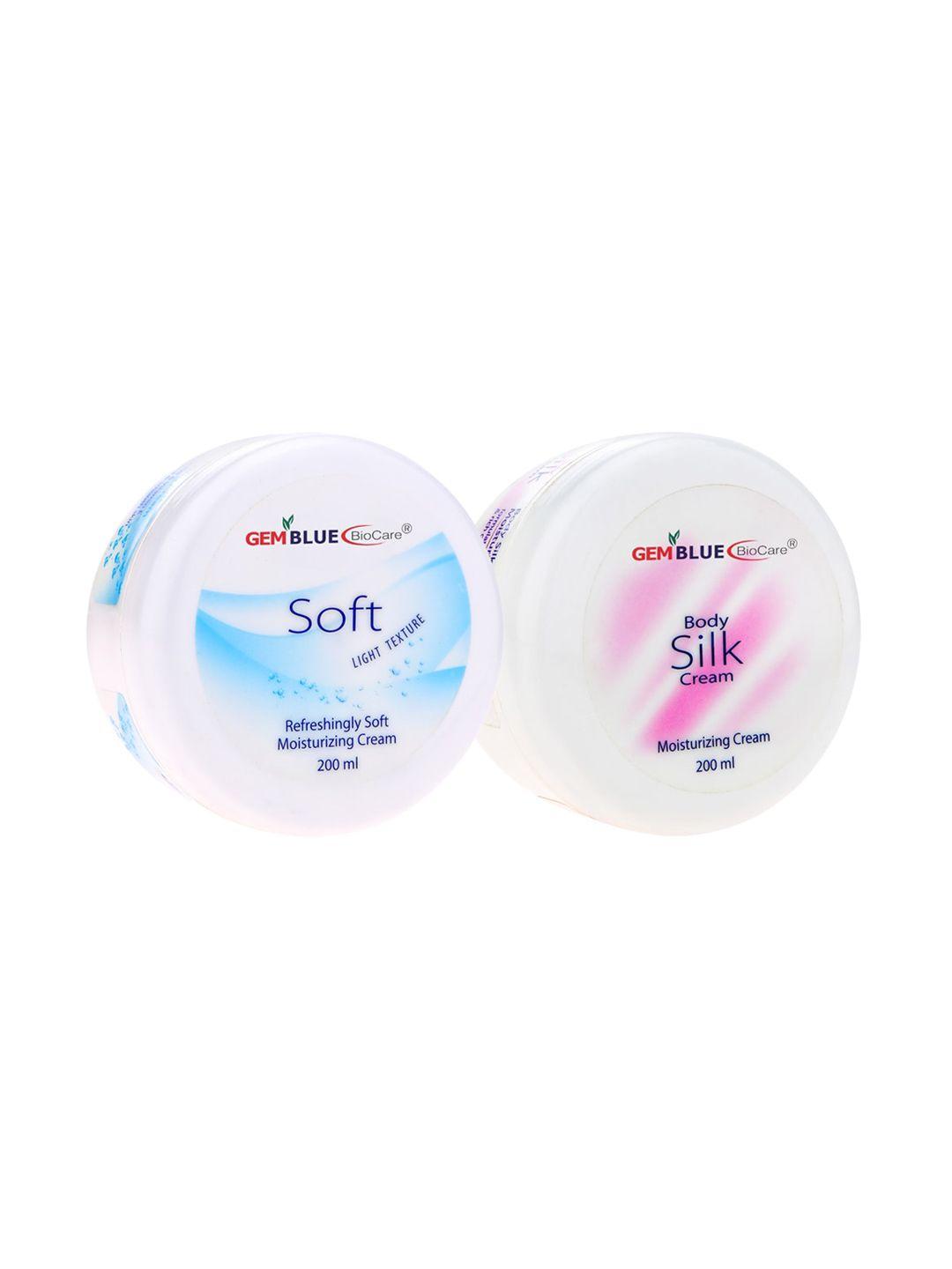 gemblue biocare unisex set of light texture & body silk day creams