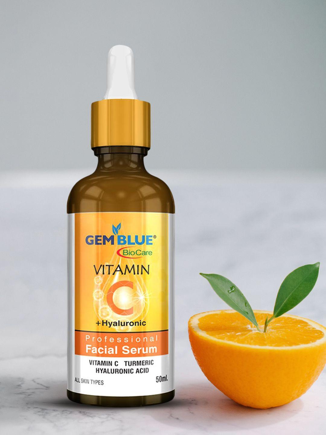 gemblue biocare vitamin c + hyaluronic facial serum - 50 ml