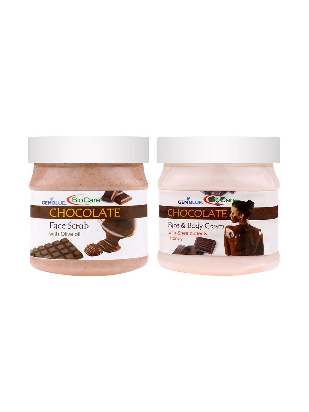 gemblue biocare chocolate scrub & biocare chocolate cream 1000 ml