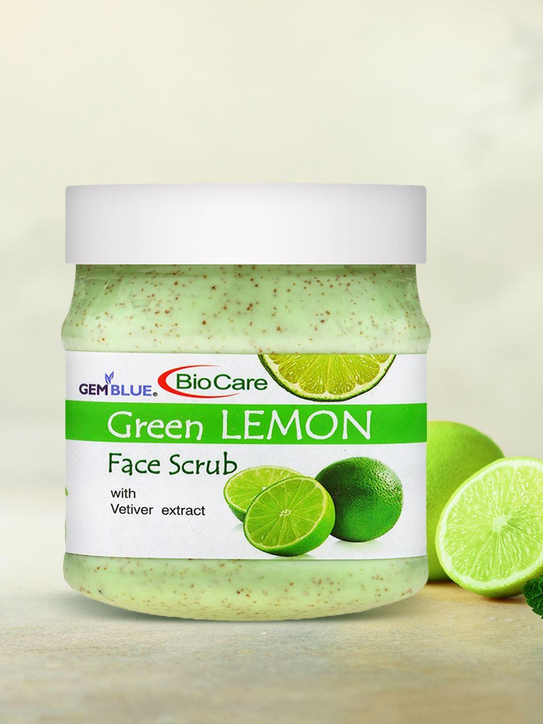 gemblue biocare green lemon face scrub 500 ml