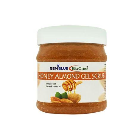 gemblue biocare honey almond gel scrub (500 ml)