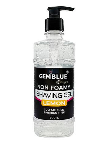 gemblue biocare lemon non foamy shaving gel for men , 500gm