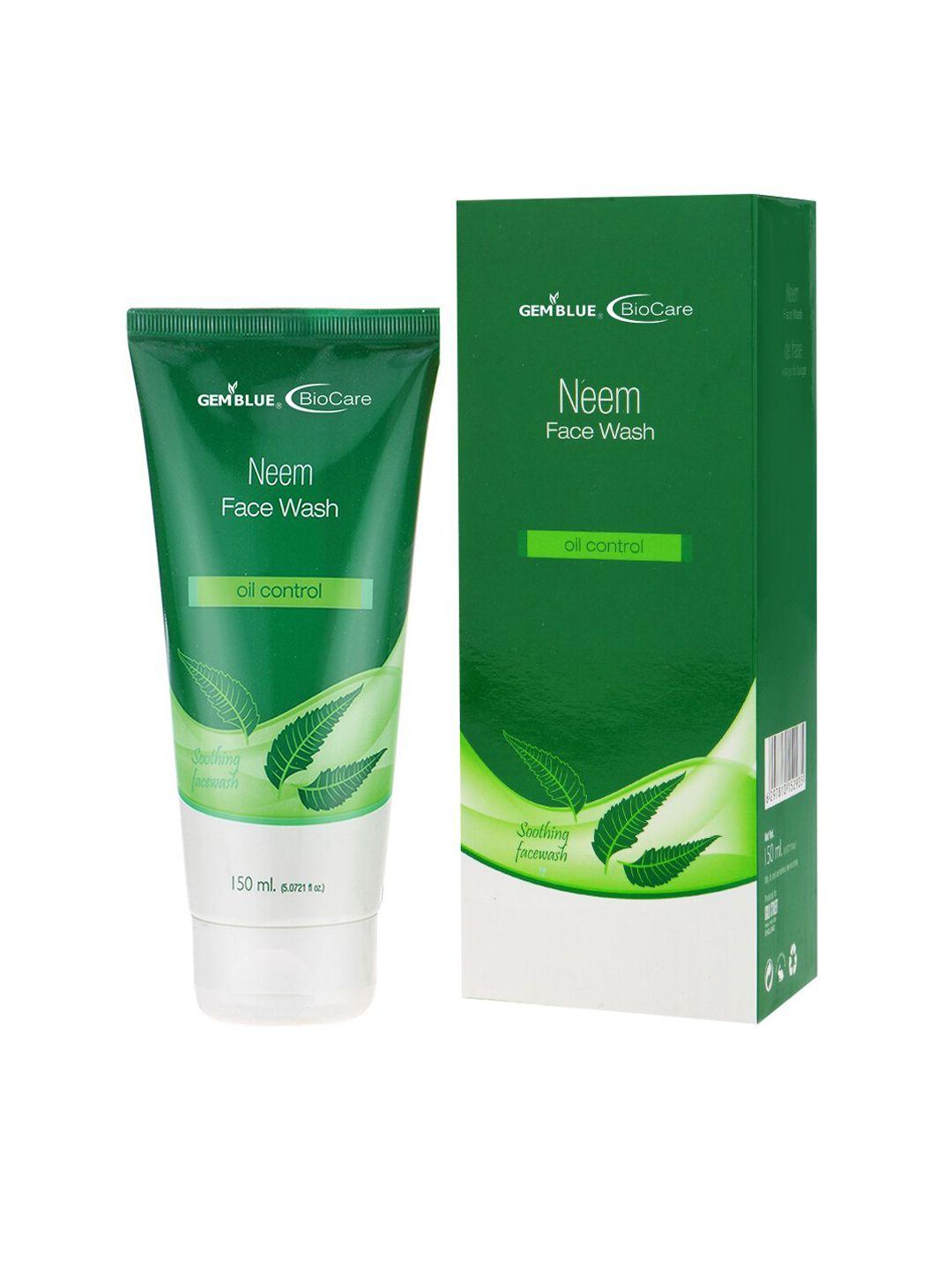 gemblue biocare neem face wash 150 ml