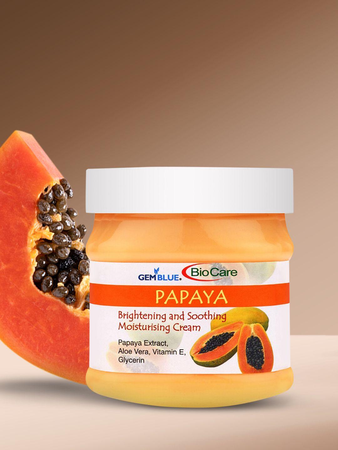 gemblue biocare papaya beautifying & soothing  moisturising cream 500ml
