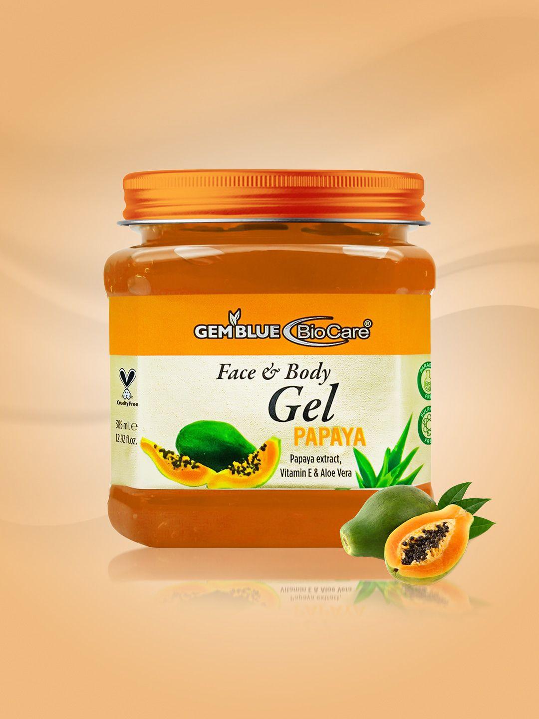 gemblue biocare papaya face and body gel  385ml
