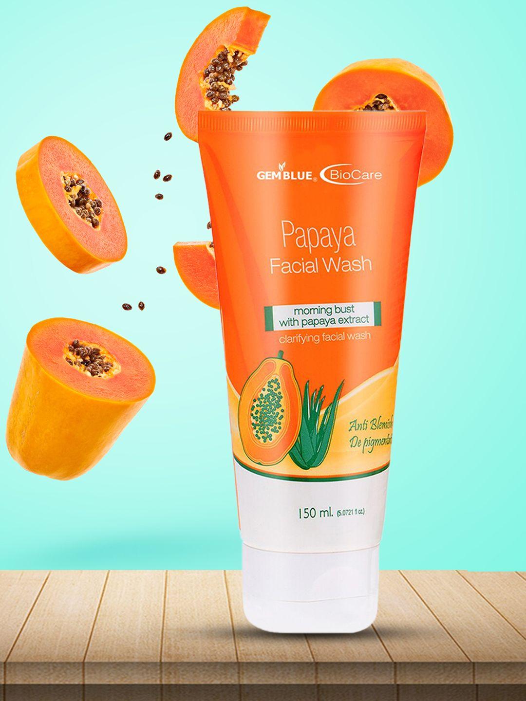 gemblue biocare papaya facial wash