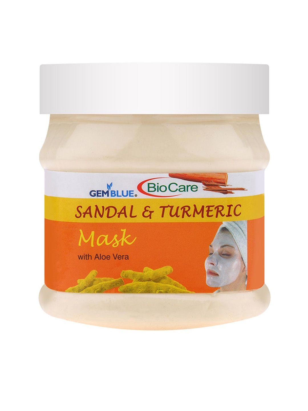 gemblue biocare sandal & turmeric mask - 500 ml