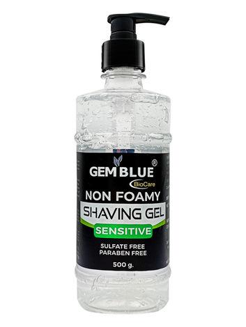 gemblue biocare sensitive non foamy shaving gel for men , 500gm